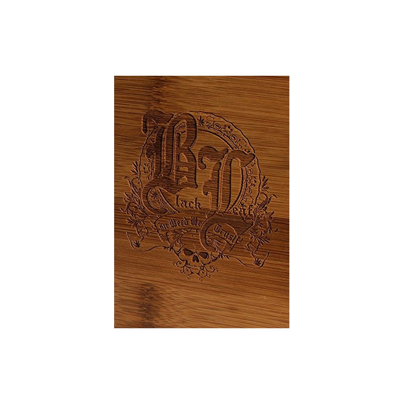 Wood Box Herbal Storage and Pollination Black Leaf (Stoner Box)
