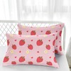Nttopship Cute Strawberry Comforter Sets，Bedding Sets Full Size for Kids,Cute