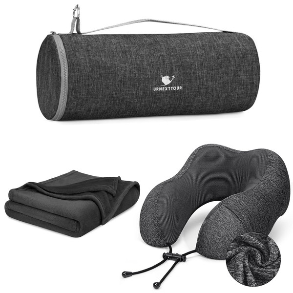 urnexttour Neck Pillow and Blanket Set Travel Pillows Travel Essentials