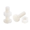sourcing map 20 Pairs Nylon Screw Nut Set for Machines
