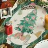 Artoid Mode Green Diamond Plaid Nutcracker Snowflake Christmas Table Runner,