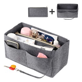 Cskunxia Felt Handbags for Women, Women, Multifunctional Cosmetic Bag Organiser, Perfect Bag with Large Capacity