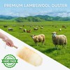ONESIMUS 2 Pack Lambswool Dusters Fluffy Handheld Natural Feather Duster,