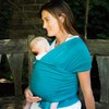 Izmi Baby Wrap (2.3kg-9kg), Bamboo Fabric, Ideal For Newborns, Teal