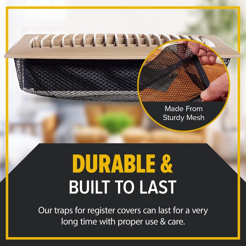 Floor Register Trap/Cover - Screen for Home Air Vent Filters