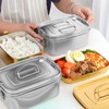 Lunch Box, 2 Tier Stainless Steel Food Container Metal Lunch