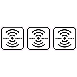 StickerTalk Scan Here Vinyl Stickers, 2 inches by 2 inches