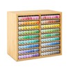 Wooden Marker Organizer for Desk, Hold 144 Markers with 9