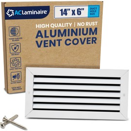 14x6 Inch (Duct Opening) Air Return Vent Cover Decorative – Premium Aluminum AC Vent Cover for Ceiling & Wall, Rustproof Grille, Ideal for Home HVAC Grille, Durable & Easy to Install by ACLAMINAIRE