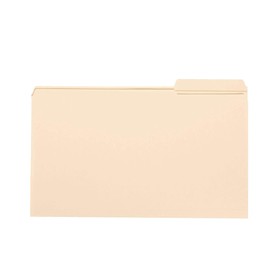 Smead 15337 File Folder 1/3 Cut Third Position Reinforced Top Tab Legal Manila 100/Box