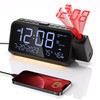 Projection Alarm Clock,Digital Clock with 350° Rotatable Projector,Weekday/Weekend Mode,5-Level Dimmer,Adjustable