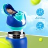 OSLIFE Aislante Térmico Termo Acero Inoxidable，con popote,Botella Deportiva de Doble