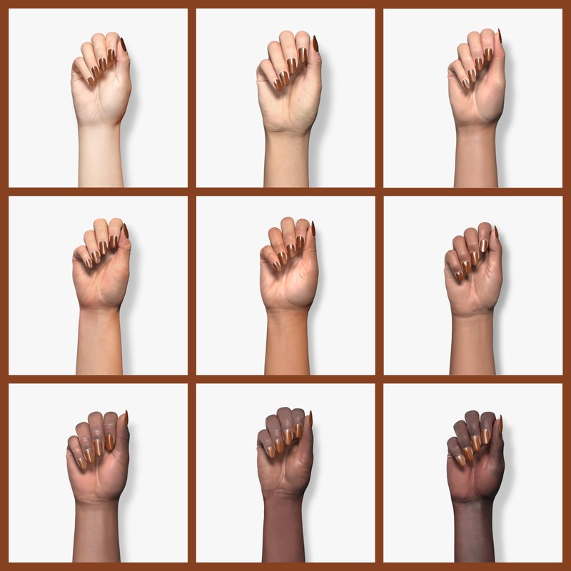 essie Salon-Quality Nail Polish, 8-Free Vegan, Warm Cognac, Midnight Delight,