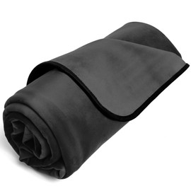 Liberator Fascinator Throw - Moisture-Proof Sensual Blanket, Small Size, Microvelvet Black
