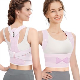 Back Straightener, Back Support Belt, Posture Corrector for Women, Posture Corrector Strap, Adjustable Posture Trainer, Back Strap for Shoulder, Neck, Back Support (34-41 Inches)