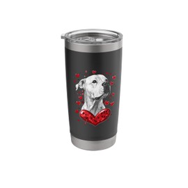 Valentine's Day Dogo Argentino Dog Stainless Steel Insulated Tumbler