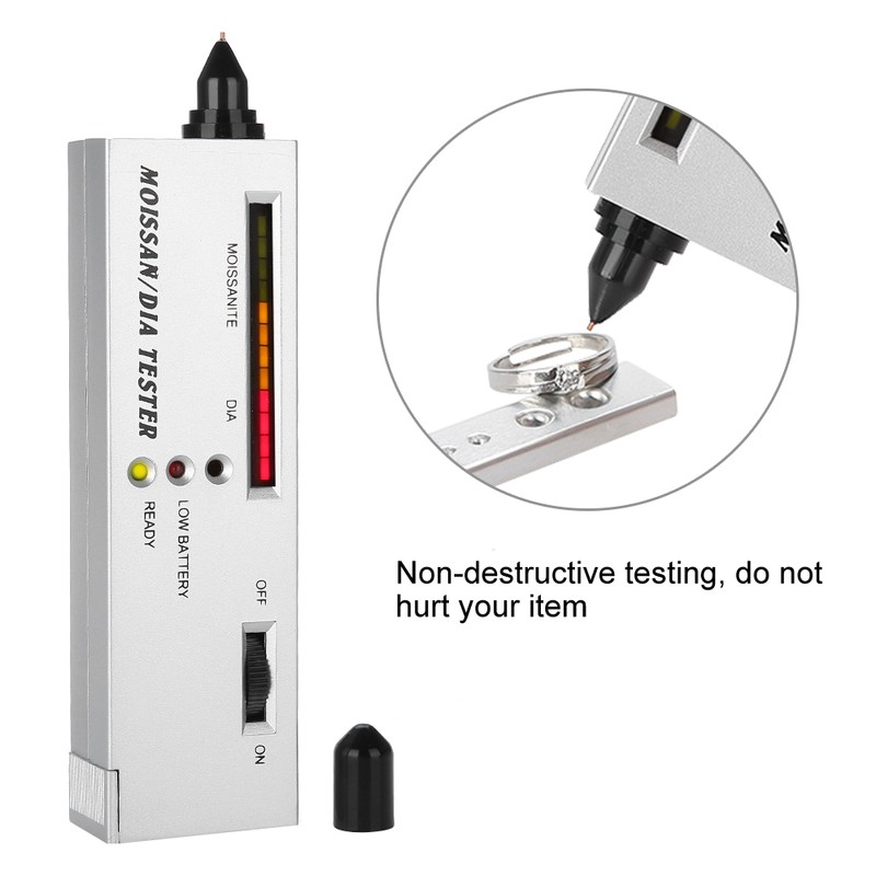 Professional Moissan LED Indicator Tester Moissanites Detector Pen Jewelry Testing