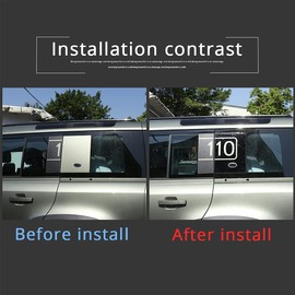 CHEYA for Land Rover Defender 110 2020-2021 Car Rear Door Exterior Side Window Black 110 Decoration Stickers Decal Emblem（Left + Right Side）