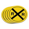 Railroad crossing Traffic Sign Train Coaster Set