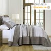 Finlonte 100% Cotton 102"x120" Oversized Queen Bedspread - Farmhouse Striped