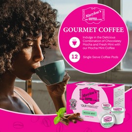 Marylou's Marylou’s Coffee – Mocha Mint Flavored Gourmet Coffee – Single Serve Coffee Pods, Compatible with Keurig Brewers – 12 Pods