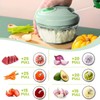 Vegetable Chopper Manual Food Chopper with Container, Hand Pull String