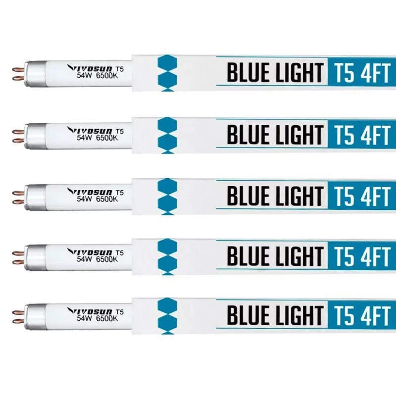 VIVOSUN Grow Lamps 5 Packs 4FT/46IN 6500K T5 Fluorescent Grow