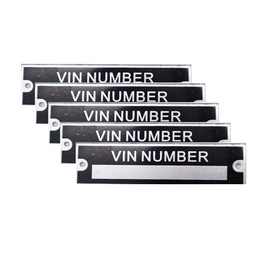 cwZhen Trailer VIN ID Plate Data TAG Blank Model Identification VIN Serial Number, Model, Date of MFG and GVWR, Tailgating id Plate for Cargo Carriers Trucks Boats (Specification12:5PCS)