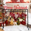 HUTHDAK Metal Merry Christmas Stocking Holder Stand with 8 Hooks,Heavy