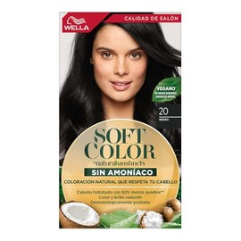 Soft Color Tinte Semi Permanente 20 Negro | Crema, Agua, manteca de karité, aceite de coco, aloe vera, Cabello normal