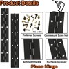 4Pcs 8 Inch Continuous & Piano Hinges, Black Stainless Steel