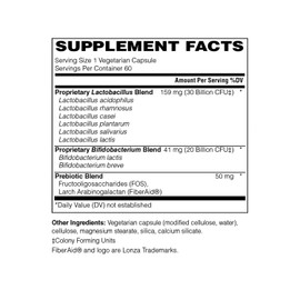 Holly Hill Health Foods Men's 50 Billion Probiotic Formula, 60 Vegetarian Capsules