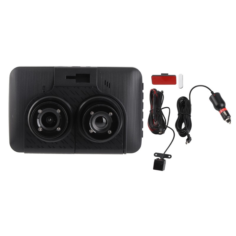 HD 1080P Car Driving Recorder with Rearview Camera Infrared Night