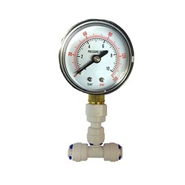 The Water Filter Men Pressure Gauge for Aquarium RO Reverse Osmosis System with 1/4