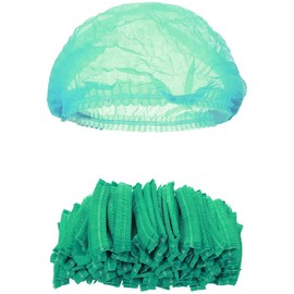 Case of 1000 Green Disposable Polypropylene Bouffant Caps 21″ /w Elastic Stretch Band, Hairnets