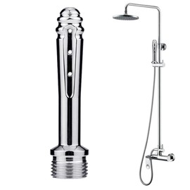 Tabuy Bathroom Handheld Aluminum Shower Enema Nozzle Cleaner Colon irrigator System Anal Rinse Vaginal Cleaning for Man and Women (7 Holes 3.54inch)