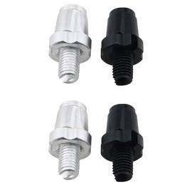Ruiwaer 4PCS M7 Adjusting Nut Brake Part Lever Aluminum Alloy Adjustable Barrel Brake Part Lever Aluminum Alloy Adjustable Barrels, Black and Silver