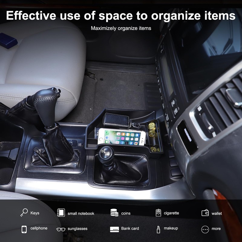 Heutamo Center Console Gear Shift Storage Box Compatible with Toyota