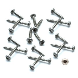 TERF® 3.5mm X 16mm (No. 6 X 0.625) Pozi Drive Pan Head Steel Screws 3.5mm X 16mm Self Drilling Self Tapping Wood Screw Chipboard and Multi Purpose Screw - Pack of 100