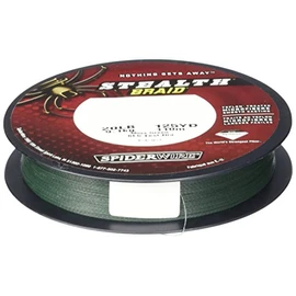 Spider STEALTH Linea Stealth Trenzada, 65 Lbs/125 Yds, 0.015", verde