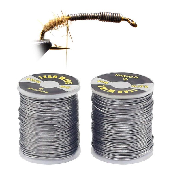Fly-Tying-Lead-Wire-Fly-Tying-Material- Fly-Fishing-Supplies-Accessories (Medium(.020in) 2 Pack)