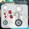 Nhemeylp 8 Ball Keychain Cherry Keychain Eight Ball Keychains for