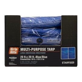 Grip-Rite ETARP2020, Blue Tarp, 20' x 20', Heavy-Duty Waterproof