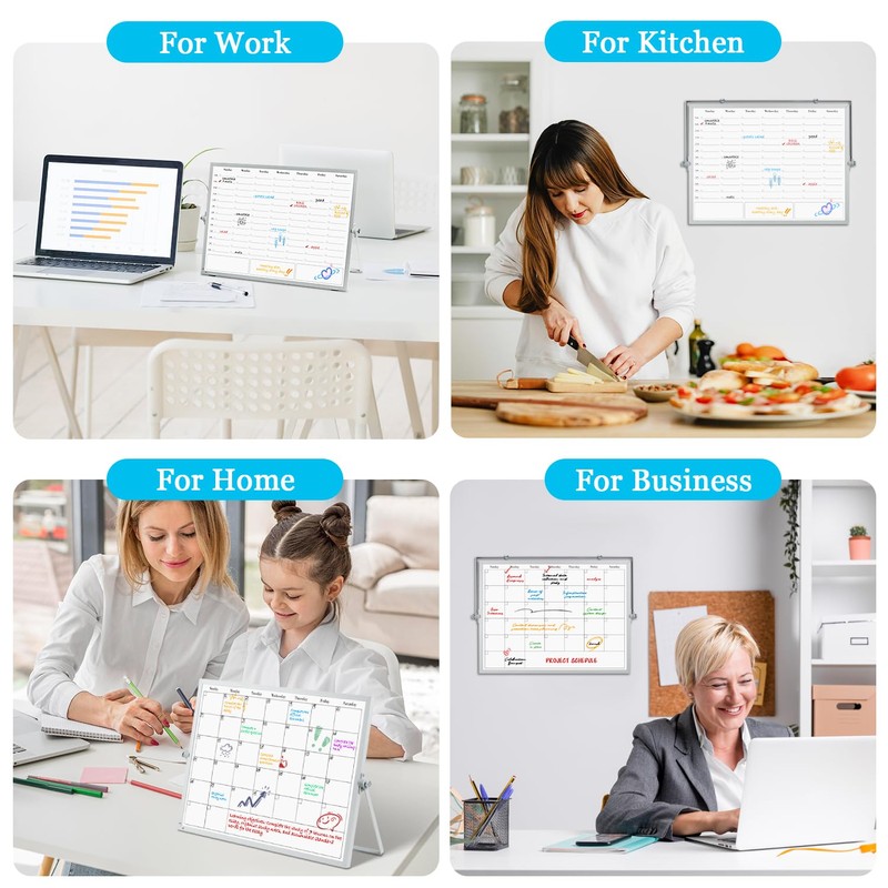 ONAVIA White Board Dry Erase Calendar Planner, Weekly Monthly Magnetic