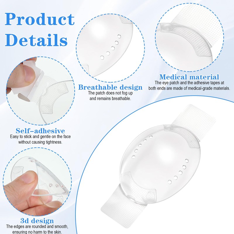 6Pcs Clear Eye Cover After Cataract Surgery Breathing Hole Self-Adhesive