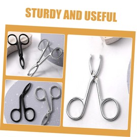 Mikinona Eyebrow Tweezers 4 Piece Set Stainless Steel Curved and Straight Tips Perfect for Shaping and Trimming