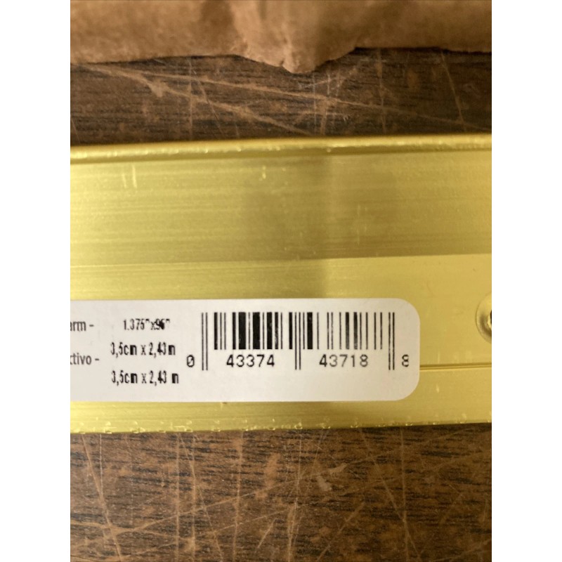 Md M-D 1.375-in x 96-in Satin Brass Floor Carpet Trim