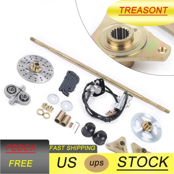Unbranded Rear Axles Axle Live Hub Kit+brake Assembly+ Chain For