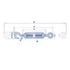 M4 6MM Eye Stainless Steel Turnbuckle Hook Eye - 4MM