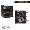 RUXIFEY Sequential Switchback Side Mirror Marker Lights 3-Row LED Turn